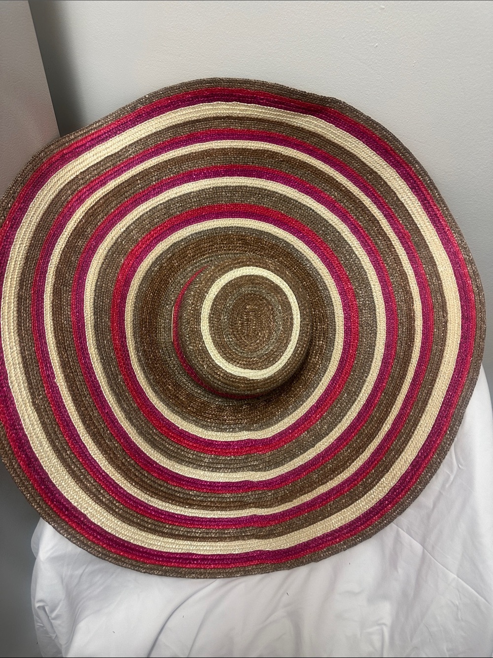 Trina Turk Wide Floppy Brim Straw Sun Hat in Multi NWT - Picture 6 of 17